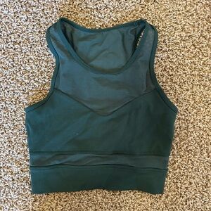 Lorna Jane Active Lifestyle‎ Green Racerback Sports Bra Small EUC